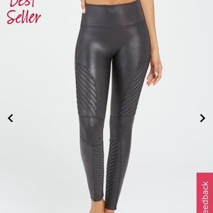 SPANX Faux Leather Moto Leggings